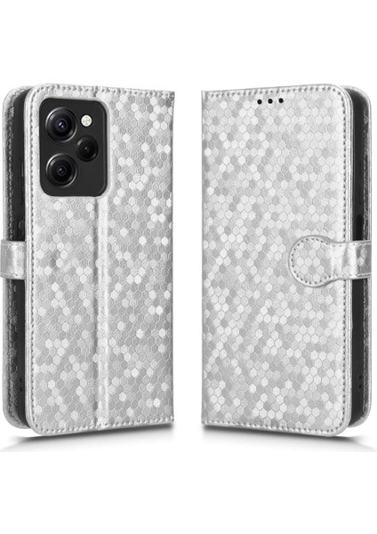 Xiaomi Poco X5 Pro 5g Manyetik Toka Geometrik Desen Deri Kılıf (Yurt Dışından) modelleri