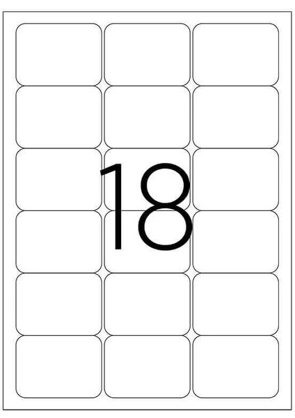 Laser Etiket Kod 2018 63.5mm x 46.6mm modelleri