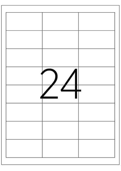 Laser Etiket Kod 2533 64,6mm x 33,8mm modelleri
