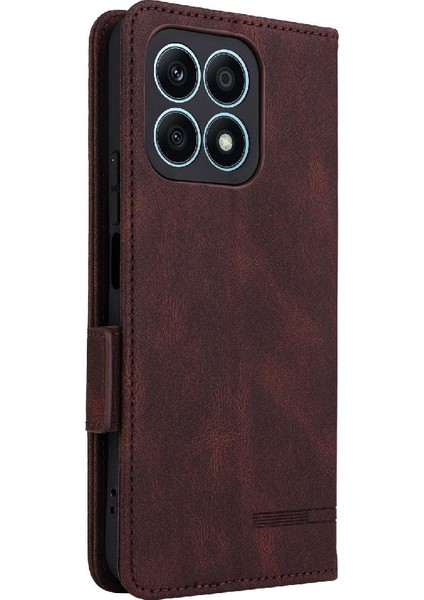 Kart Tutucu Kickstand ile Onur X8A Deri Folio Flip Case Için Kılıf (Yurt Dışından) fiyatları