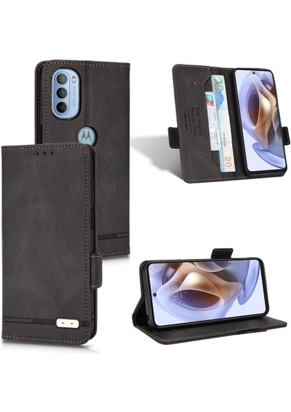Kart Tutucu Kickstand Kart Ekleme ile Motorola Moto G31/G41 Için Kılıf (Yurt Dışından) modelleri