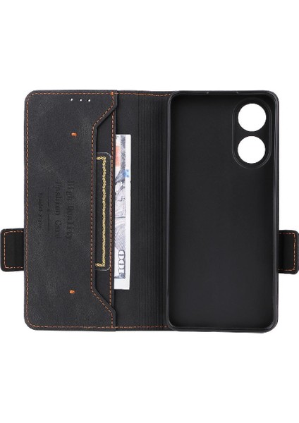 Colorful Shop Oppo A78 4g Tam Koruma Deri Için Kılıf Folio Flip Case Kart Kapak (Yurt Dışından)