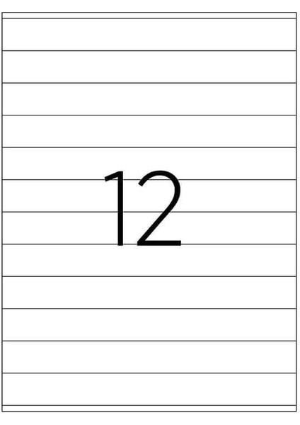 Laser Etiket Kod 2524 210MM x 24MM modelleri