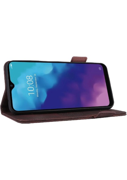 Kart ile Zte V30 Vita Tam Koruma Deri Folio Flip Case (Yurt Dışından) modelleri