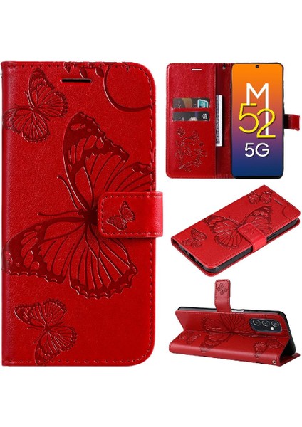 Samsung Galaxy M52 5g Darbeye Kapak Flip Kickstand Pu Deri (Yurt Dışından)