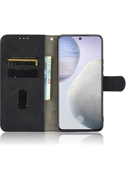 Vivo X60 5g Deri Için Kılıf Folio Flip Case Koruyucu Kapak Tam Kart (Yurt Dışından)