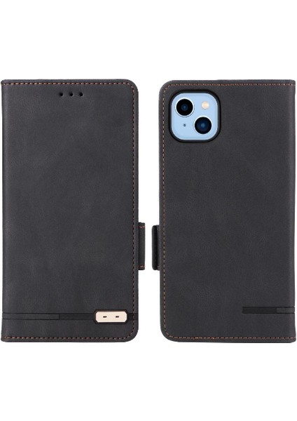 Kart Tutucu Kickstand Deri Folio Flip ile iphone 14 Plus Için Kılıf (Yurt Dışından)