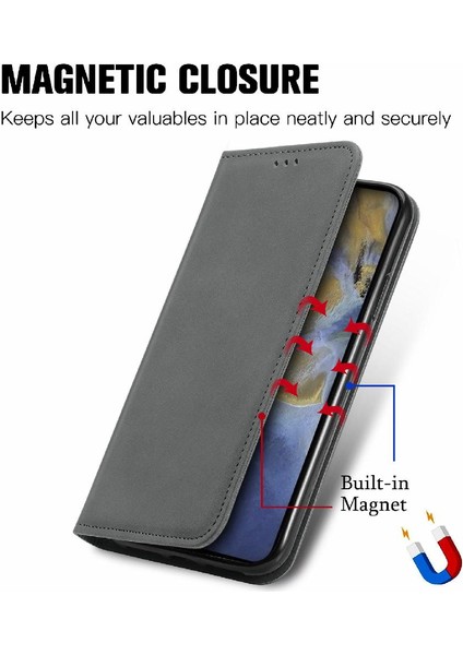 Zte Blade A51 Fermuar Cüzdan Basit Iş Deri Kılıf Kordon (Yurt Dışından)