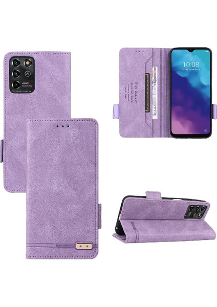 Kart ile Zte V30 Vita Tam Koruma Deri Folio Flip Case (Yurt Dışından)