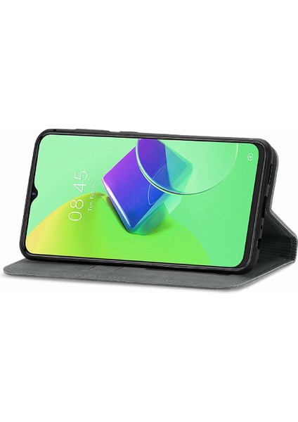 Tecno Spark 9 Pro Deri Çanta Basit Iş Kordon Cüzdan Için Kılıf (Yurt Dışından)