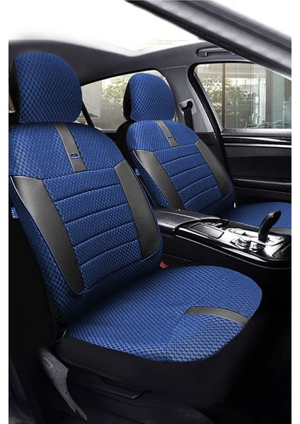 Hyundai I-10 Hachback 2008-2013 Aracınıza Uyumlu Koltuk Kılıfı Ticari Mavi Siyah