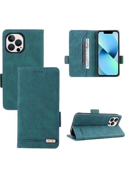 Iphone 14 Için Kılıf Pro Koruyucu Kapak Deri Kart ile Folio Flip Case (Yurt Dışından)