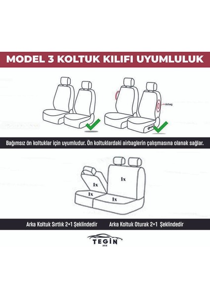 Opel Vectra B Kasa / Sedan 1996-2001 Aracınıza Uyumlu Koltuk Kılıfı Ticari Kırmızı Syh