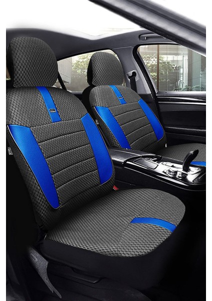 Fiat Stilo Hachback 2001-2006 Aracınıza Uyumlu Koltuk Kılıfı Ticari Siyah Mavi