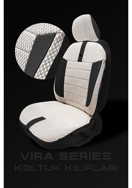 Ford Connect Hafif Ticari 2004-2010 Aracınıza Uyumlu Koltuk Kılıfı Ticari Bej Siyah fiyatları