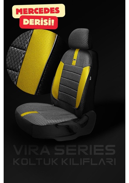 Mercedes C-200 D Station Wagon 2001-2005 Aracınıza Uyumlu Koltuk Kılıfı Ticari Siyah Sarı fiyatları