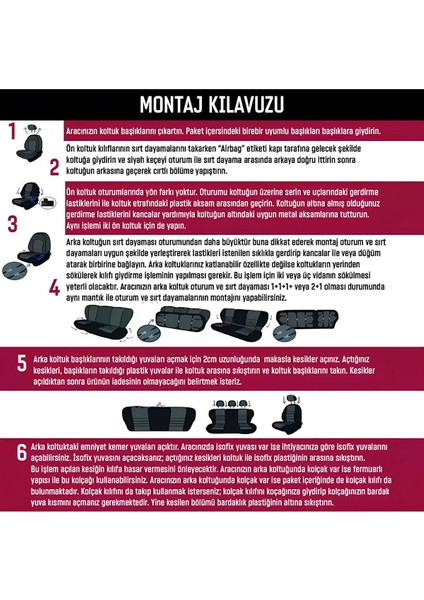 Mercedes C-200 D Station Wagon 2001-2005 Aracınıza Uyumlu Koltuk Kılıfı Ticari Siyah Sarı indirimleri