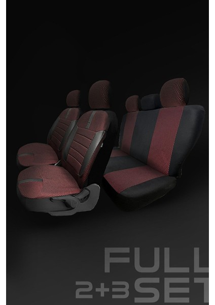 Citroen C-Elysée Access Sedan 2012-2017 Aracınıza Uyumlu Koltuk Kılıfı Vira Kırmızı Siyah modelleri