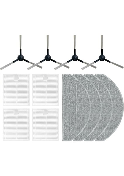 Eve cc / SDJ12RM Yan Fırça Hepa Filtre Paspas Bezleri Bez Robot Süpürge Aksesuarları Yedek Parçaları (Yurt Dışından)