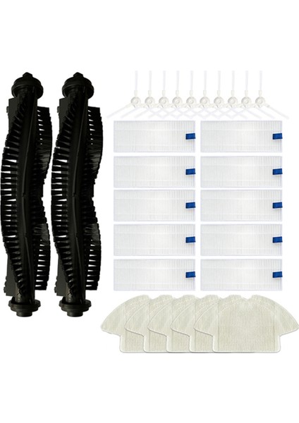 360 S6 Robot Süpürge Yıkanabilir Hepa Filtre Ana Fırça Yan Fırçalar Paspas Bezi Yedek Parçaları (Yurt Dışından)