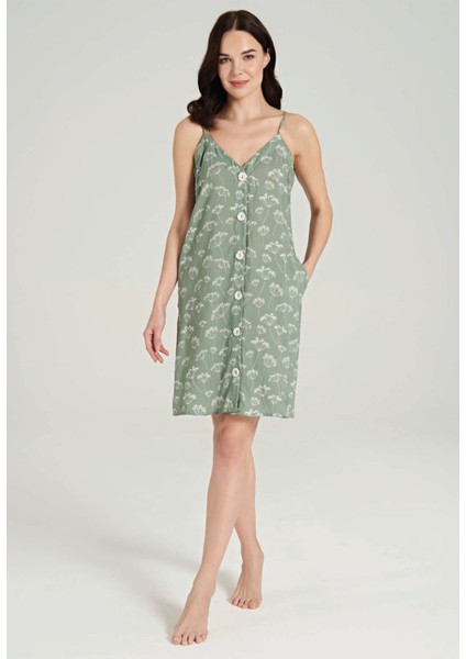 Kadın Boydan Düğmeli Elbise 5009