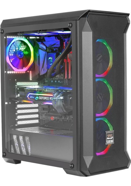 Z5 Surena 4X120MM Argb 1x3.0 2x2.0 USB Gamıng Kumandalı Oyun Bilgisayar Kasası(Psu Yok)