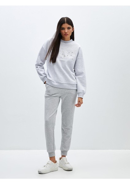 Lcw Vision Kadın Beli Lastikli Düz Jogger Eşofman Altı
