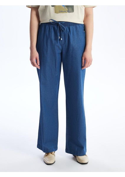 Lcwaıkıkı Classic Beli Lastikli Wideleg Kadın Jean Pantolon