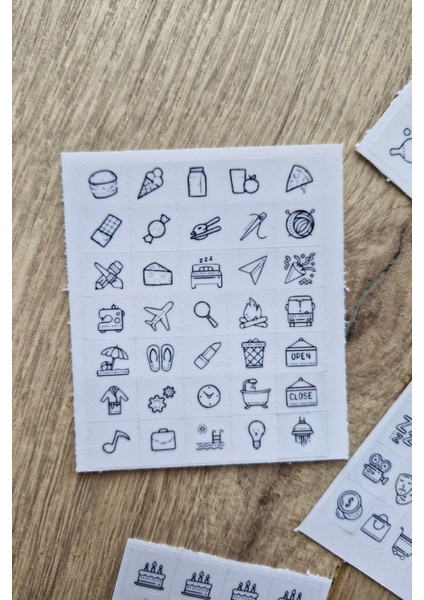 4 Parça 129 Adet Şeffaf Ikon Sticker Seti Bullet Journal Ajanda Günlük Planlayıcı Kare Sticker fırsatları