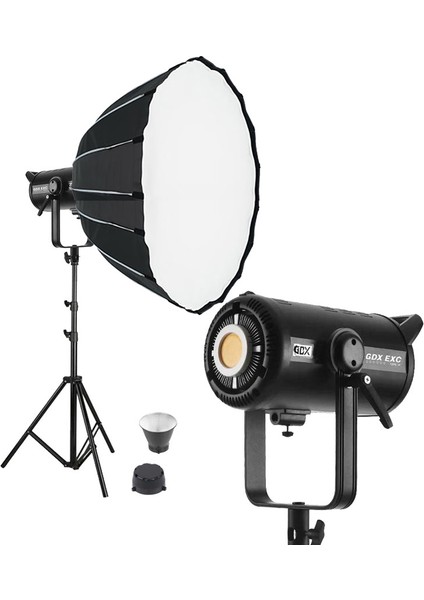EXC-400-II Plus Bi Color + 90 Parabolic Gridli Softbox Bebek Çekim Seti