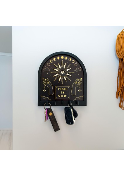 Kabartma Tasarım Spiritüel Zaman Gizem Tema Duvar Askılık Anahtarlık