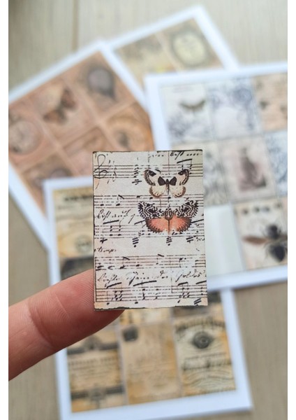 36 Adet 4 Parça Scrapbook Sticker Seti Bullet Journal Sticker Vintage Kare Sticker fiyatları