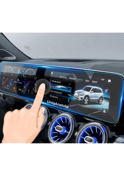 Mercedes Glb 200 2021-2023 Navigasyon Bilgi Ekranı ve Dijital Gösterge Nano Ekran Koruyucu