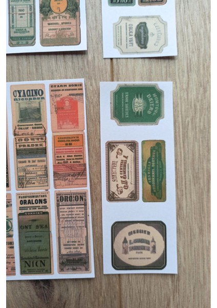 33 Adet 4 Parça Scrapbook Sticker Seti Bullet Journal Sticker Vintage Bilet Etiket Sticker modelleri