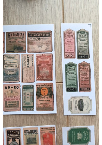 33 Adet 4 Parça Scrapbook Sticker Seti Bullet Journal Sticker Vintage Bilet Etiket Sticker fırsatları