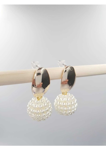 Gold Kaplama Sallantılı Inci Top Küpe fiyatları