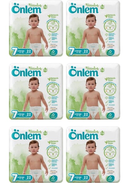 Botanika 7 Beden Çocuk Bezi Ikili Jumbo 7 No Xxl 22 Li x 6 Adet