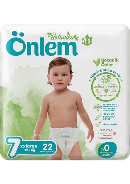 Botanika 7 Beden Çocuk Bezi Ikili Jumbo 7 No Xxl 22 Li x 6 Adet