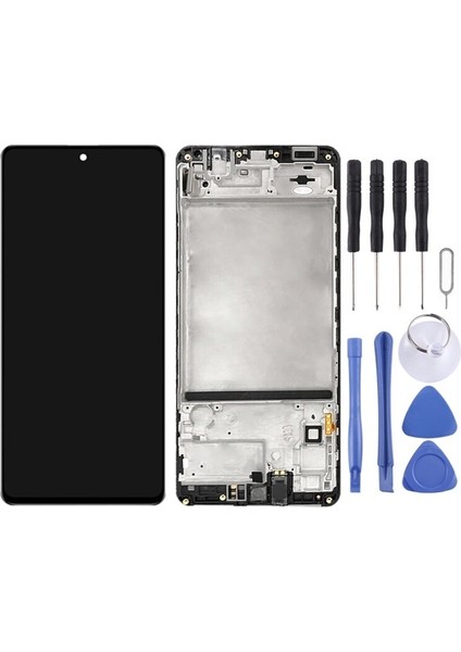 Samsung Galaxy M51 SM-M515 Sayısallaştırıcı Uyumlu LCD Ekran Çerçeveli Tam Montaj