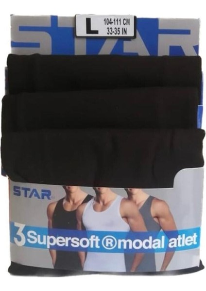 3 Lü Erkek Süpersoft Modal Kumaş Atlet