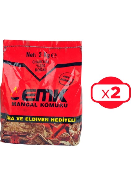 Mangal Kömürü 2 kg x 2 Adet