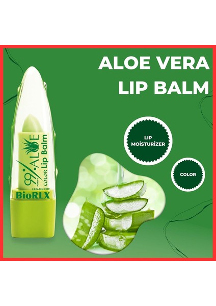 Biorlx%99 Saflıkta Aloe Vera Dudak Balsamı, Renkli, Nemlendirici Dudak Dolgunlaştırıcı, Sıcaklıkta Renk Değişimi, Ruj Uzun Ömürlü, Kadınlar Için Besleyici Aloe Vera