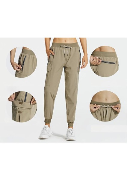 Ghassy Co. Kadın Quich Dry Hiking Athletic Joggers Doğa Yürüyüşü Günlük Pantolon