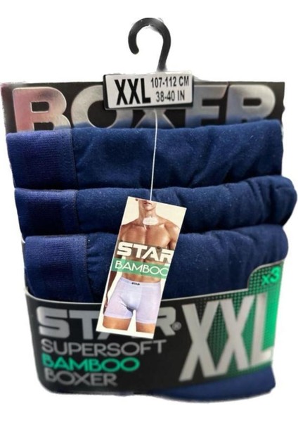 3lü Erkek Süpersoft Bambu Boxer