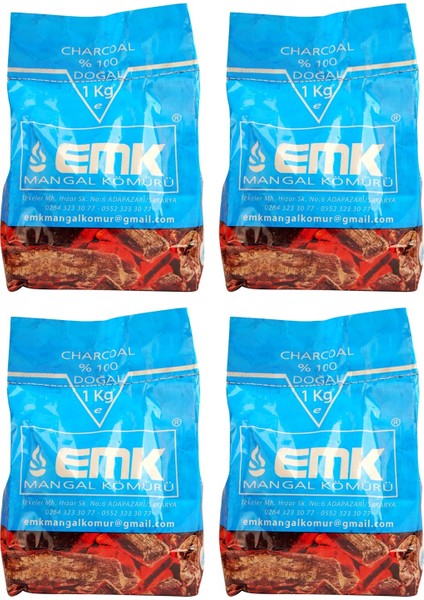 Mangal Kömürü 1 kg x 4 Adet