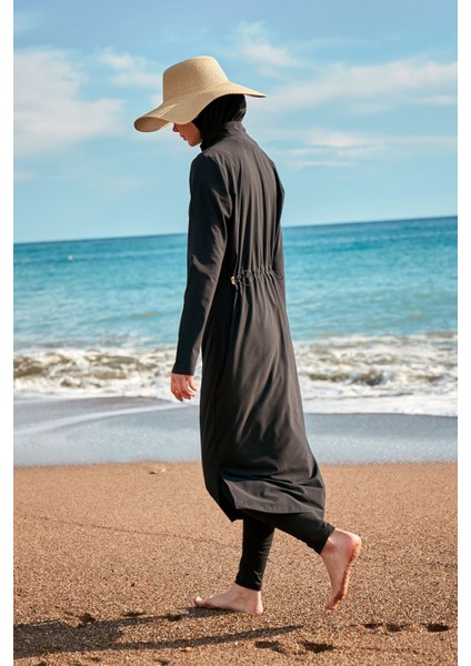 Paraşüt Siyah Tam Kapalı Tesettür Mayo M2410 fırsatları