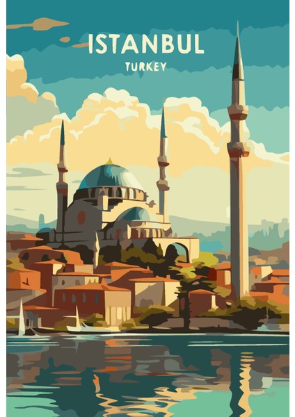 Sayılarla Boyama Seti Istanbul 40x50 cm