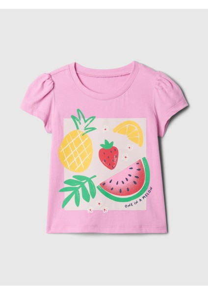 Kız Bebek Pembe Mix And Match Grafikli T-Shirt
