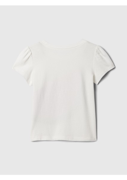 Kız Bebek Kırık Beyaz Mix And Match Grafikli T-Shirt