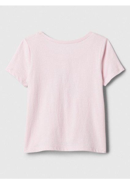 Kız Bebek Pembe Grafikli T-Shirt